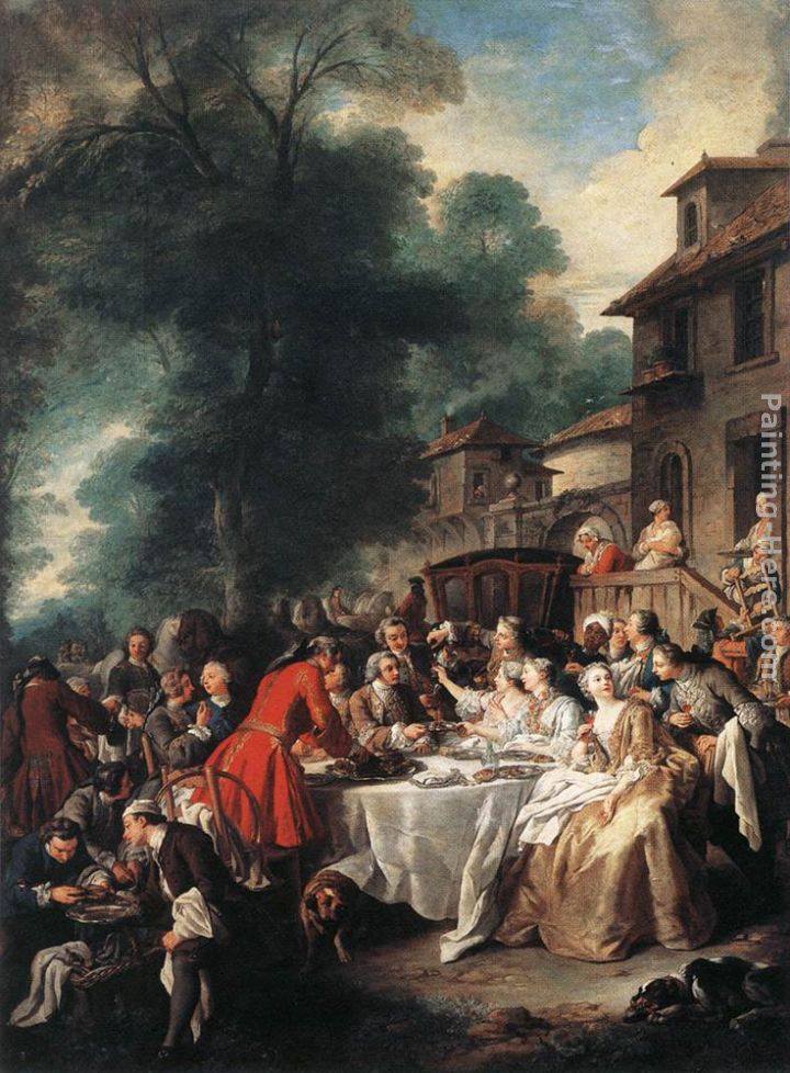 A Hunting Meal painting - Jean Francois de Troy A Hunting Meal art painting